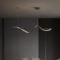 Arisha Lampada a Sospensione Metallo Ottone/Nero Onda Galleria d'Arte Minimalista