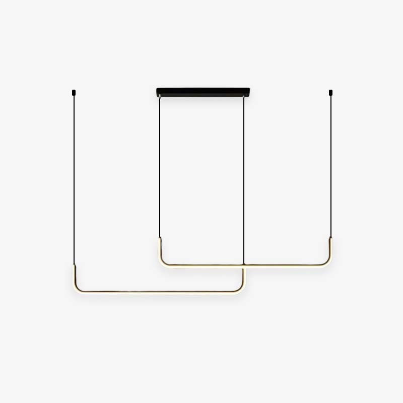 Arisha Moderne LED Lampade a Sospensione Lineare Doppia Cornice
