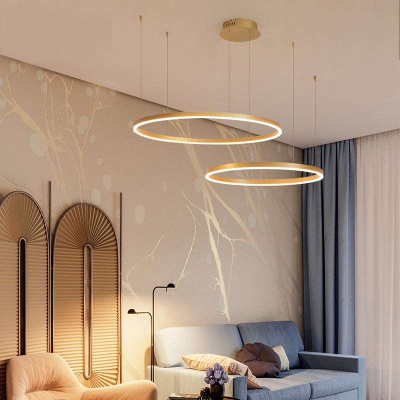 Arisha – Lampada a sospensione LED ad anelli – dettaglio 3